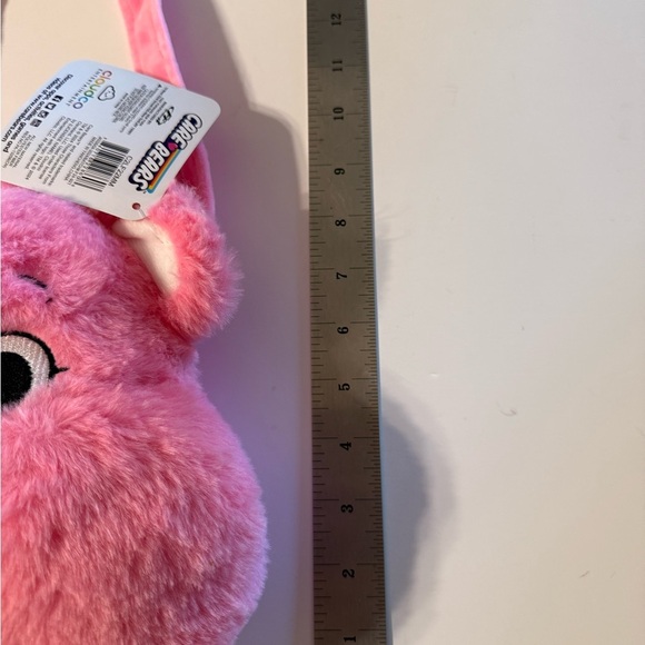NWT Care Bears Cheer Pink Plush Crossbody Bag Zipper Closure Soft - Picture 6 of 9